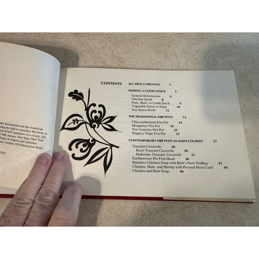 Florence Lin's Cooking with Fire Pots Hardcover Cookbook 1979 Chinese Hot Pot